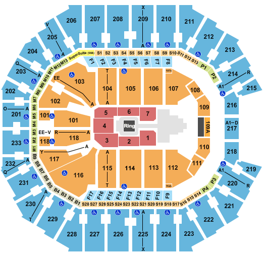 Spectrum Center WWE Seating Chart