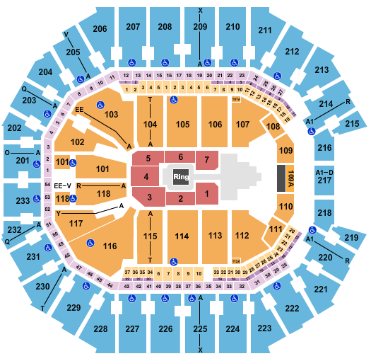 Spectrum Center WWE Seating Chart